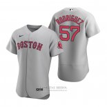 Camiseta Beisbol Hombre Boston Red Sox Eduardo Rodriguez Autentico Road Gris
