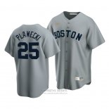 Camiseta Beisbol Hombre Boston Red Sox Kevin Plawecki Cooperstown Collection Road Gris