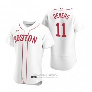 Camiseta Beisbol Hombre Boston Red Sox Rafael Devers Autentico 2020 Alterno Blanco