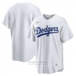 Camiseta Beisbol Hombre Brooklyn Los Angeles Dodgers Primera Cooperstown Collection Blanco
