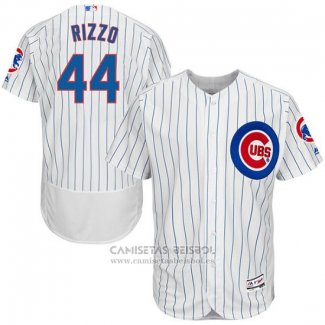 Camiseta Beisbol Hombre Chicago Cubs 44 Anthony Rizzo Autentico Collection Flex Base Base Blanco