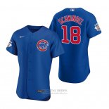 Camiseta Beisbol Hombre Chicago Cubs Frank Schwindel Autentico Alterno Azul