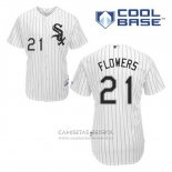 Camiseta Beisbol Hombre Chicago White Sox Tyler Flowers 21 Blanco Primera Cool Base