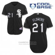 Camiseta Beisbol Hombre Chicago White Sox Tyler Flowers 21 Negro Alterno Cool Base