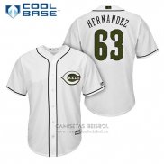 Camiseta Beisbol Hombre Cincinnati Reds 63 Ariel Hernandez Blanco 2018 Alterno Cool Base