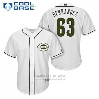 Camiseta Beisbol Hombre Cincinnati Reds 63 Ariel Hernandez Blanco 2018 Alterno Cool Base