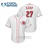 Camiseta Beisbol Hombre Cincinnati Reds Matt Kemp Cool Base Primera Blanco