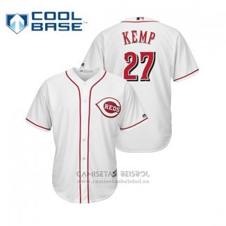 Camiseta Beisbol Hombre Cincinnati Reds Matt Kemp Cool Base Primera Blanco