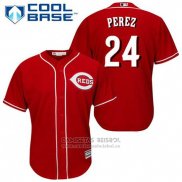 Camiseta Beisbol Hombre Cincinnati Reds Tony Perez 24 Rojo Alterno Cool Base