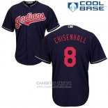 Camiseta Beisbol Hombre Cleveland Indians 8 Lonnie Chisenhall Azul Cool Base