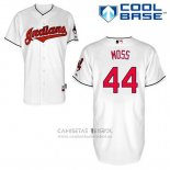 Camiseta Beisbol Hombre Cleveland Indians Brandon Moss 44 Blanco Primera Cool Base