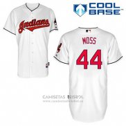 Camiseta Beisbol Hombre Cleveland Indians Brandon Moss 44 Blanco Primera Cool Base