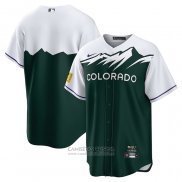 Camiseta Beisbol Hombre Colorado Rockies City Connect Replica Verde