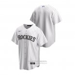 Camiseta Beisbol Hombre Colorado Rockies Replica Primera Blanco