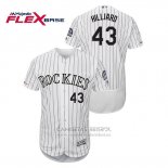 Camiseta Beisbol Hombre Colorado Rockies Sam Hilliard Autentico Collection Flex Base Blanco