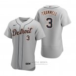 Camiseta Beisbol Hombre Detroit Tigers Alan Trammell Autentico 2020 Road Gris