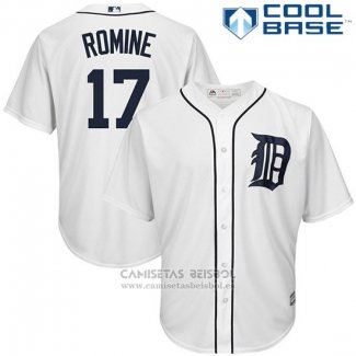 Camiseta Beisbol Hombre Detroit Tigers Andrew Romine Blanco Cool Base