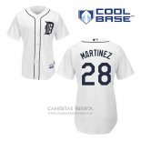 Camiseta Beisbol Hombre Detroit Tigers J.d. Martinez 28 Blanco Primera Cool Base