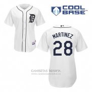 Camiseta Beisbol Hombre Detroit Tigers J.d. Martinez 28 Blanco Primera Cool Base