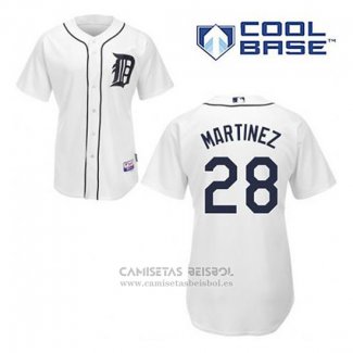 Camiseta Beisbol Hombre Detroit Tigers J.d. Martinez 28 Blanco Primera Cool Base