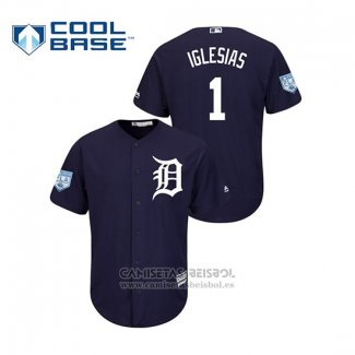 Camiseta Beisbol Hombre Detroit Tigers Jose Iglesias 2019 Entrenamiento de Primavera Cool Base Azul