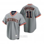 Camiseta Beisbol Hombre Detroit Tigers Sparky Anderson Cooperstown Collection Road Gris