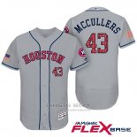 Camiseta Beisbol Hombre Houston Astros 2017 Estrellas y Rayas Lance Mccullers Gris Flex Base