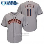 Camiseta Beisbol Hombre Houston Astros Evan Gattis 11 Gris Cool Base