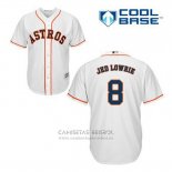Camiseta Beisbol Hombre Houston Astros Jed Lowrie 8 Blanco Primera Cool Base