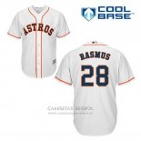 Camiseta Beisbol Hombre Houston Astros Jon Singleton 28 Blanco Primera Cool Base
