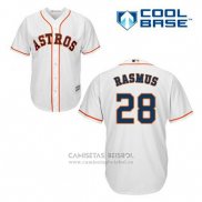 Camiseta Beisbol Hombre Houston Astros Jon Singleton 28 Blanco Primera Cool Base