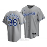 Camiseta Beisbol Hombre Kansas City Royals Cam Gallagher Replica Cool Base Road Gris