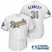 Camiseta Beisbol Hombre Kansas City Royals Campeones 31 Ian Kennedy Cool Base Oro