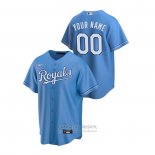 Camiseta Beisbol Hombre Kansas City Royals Personalizada Replica Alterno Azul