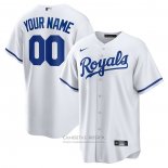 Camiseta Beisbol Hombre Kansas City Royals Replica Personalizada Blanco