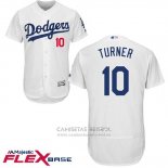 Camiseta Beisbol Hombre Los Angeles Dodgers 11 Justin Turner Blanco 2017 Flex Base