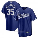 Camiseta Beisbol Hombre Los Angeles Dodgers Cody Bellinger Alterno Replica Azul