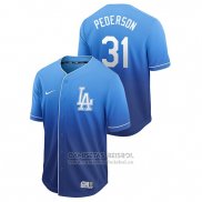 Camiseta Beisbol Hombre Los Angeles Dodgers Joc Pederson Fade Autentico Azul