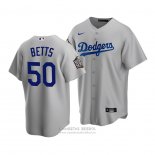 Camiseta Beisbol Hombre Los Angeles Dodgers Mookie Betts 2020 Replica Alterno Gris