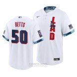 Camiseta Beisbol Hombre Los Angeles Dodgers Mookie Betts 2021 All Star Replica Blanco