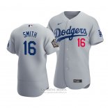 Camiseta Beisbol Hombre Los Angeles Dodgers Will Smith 2020 Autentico Alterno Gris