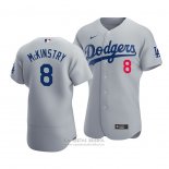 Camiseta Beisbol Hombre Los Angeles Dodgers Zach Mckinstry Autentico Alterno 2020 Gris