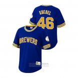 Camiseta Beisbol Hombre Milwaukee Brewers Corey Knebel Cooperstown Collection Azul