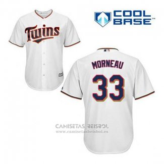 Camiseta Beisbol Hombre Minnesota Twins Justin Morneau 33 Blanco Primera Cool Base