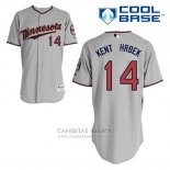 Camiseta Beisbol Hombre Minnesota Twins Kent Hrbek 14 Gris Cool Base