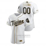 Camiseta Beisbol Hombre Minnesota Twins Personalizada Golden Edition Autentico Blanco