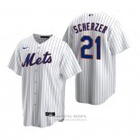 Camiseta Beisbol Hombre New York Mets Max Scherzer Replica Primera Blanco