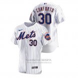 Camiseta Beisbol Hombre New York Mets Michael Conforto Autentico Blanco