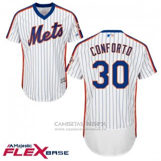 Camiseta Beisbol Hombre New York Mets Michael Conforto Flex Base Blanco