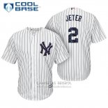 Camiseta Beisbol Hombre New York Yankees 2017 Estrellas y Rayas Derek Jeter Blanco Cool Base
